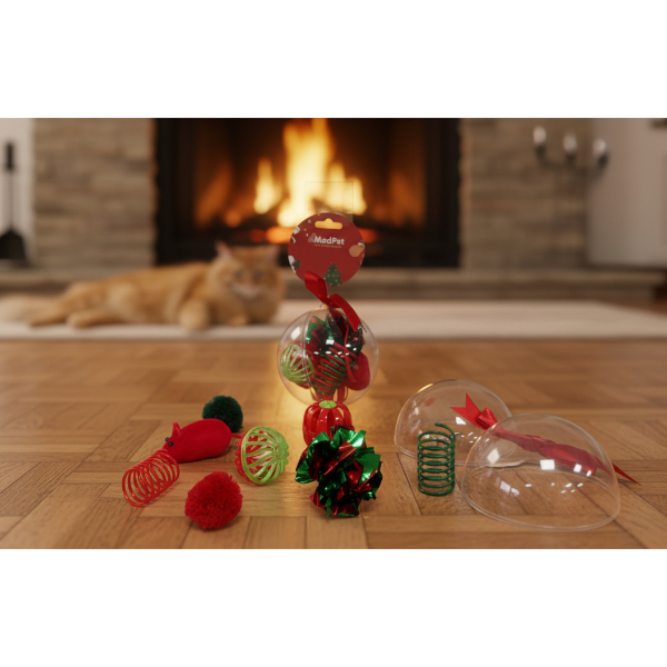 Yılbaşı Konseptli 8 Parça Küre İçinde Oyuncak Seti