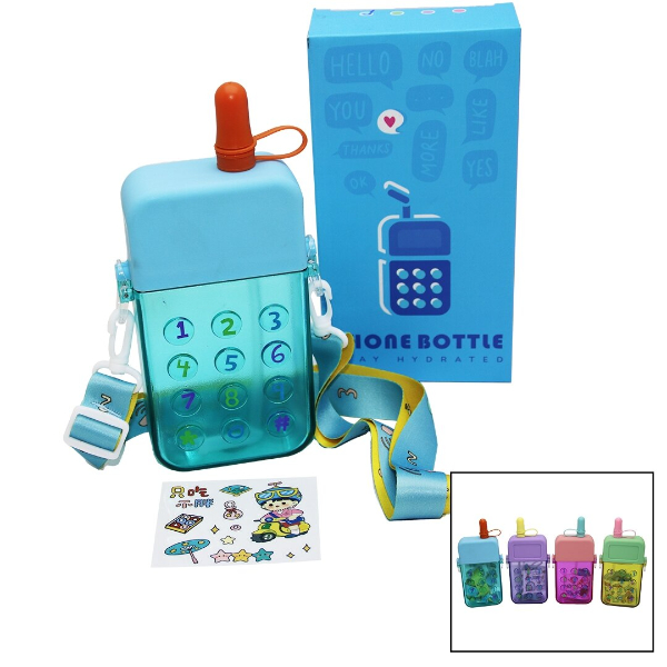 Telefon Tasarımlı Renkli Çocuk Suluk Matara