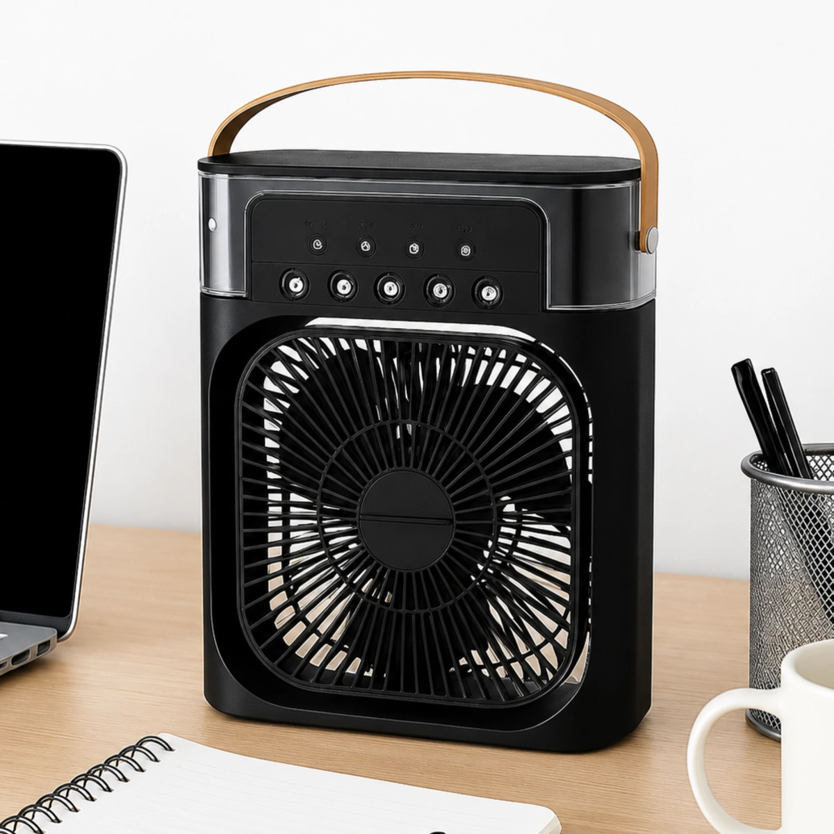 Su Tanklı Buharlı Serinletici Fan | Taşınabilir Mini Klima Fanı | LED Işıklı Hava Soğutucu Şarjlı