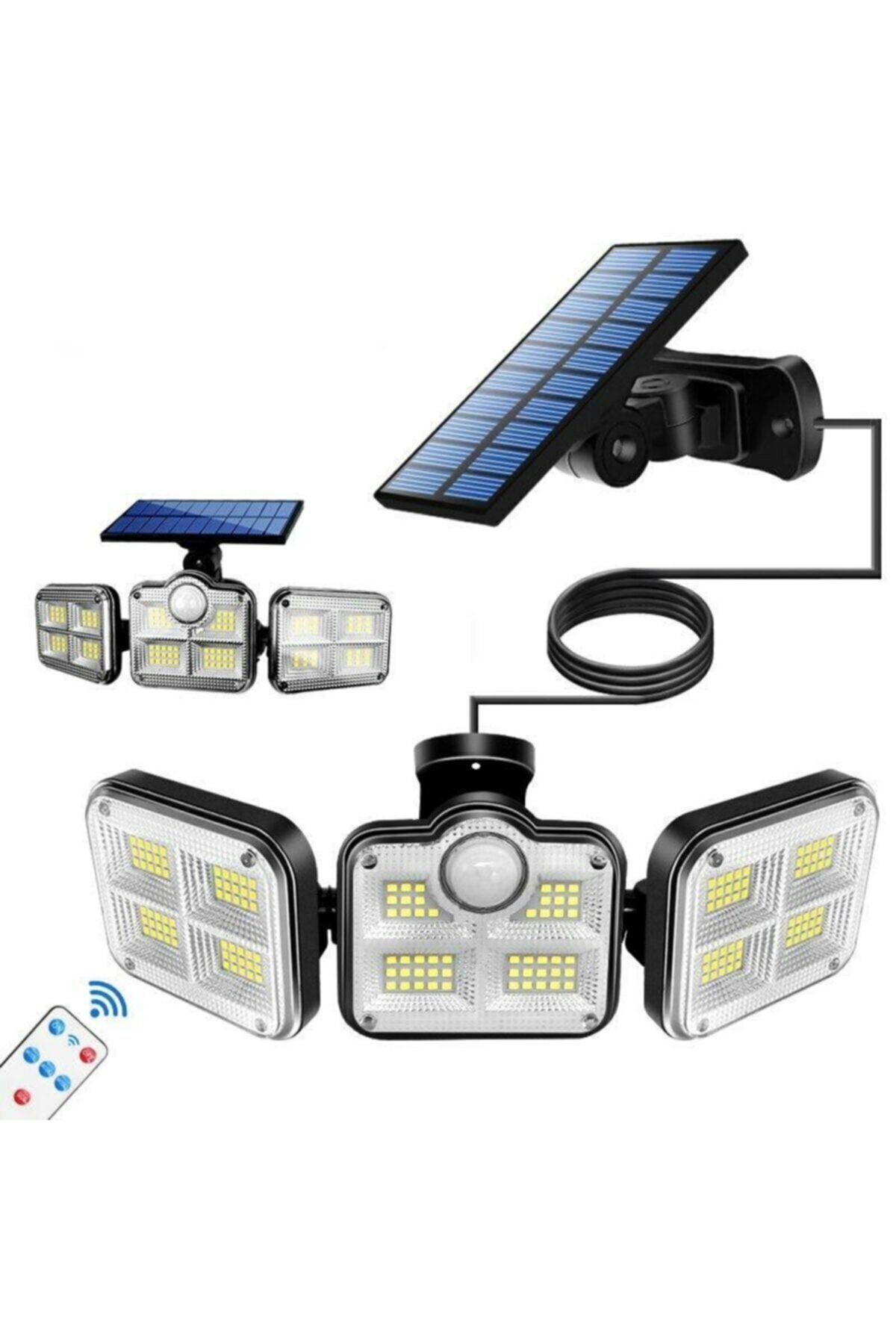 Uzaktan Kumandalı 122 Led Sensörlü Bahçe Lambası